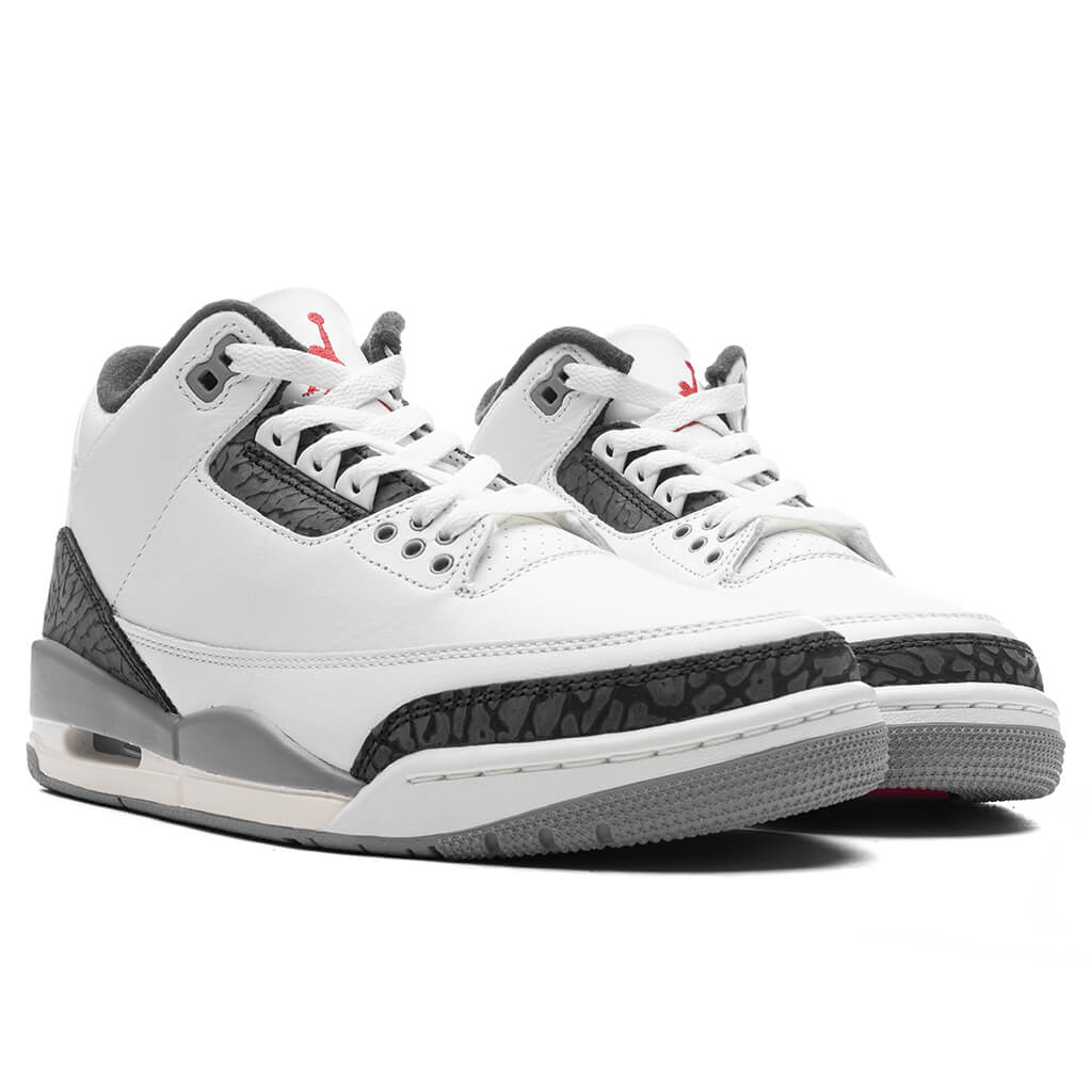 Air Jordan 3 Retro 'Grey Cement' - Summit White/Fire Red/Cement Grey - Image 2