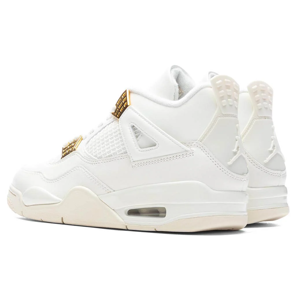 Women's Air Jordan 4 Retro 'Metallic Gold' - Sail/Metallic Gold/Black - Image 3