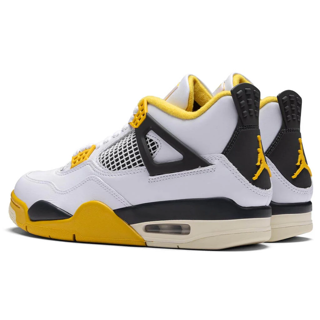 Women's Air Jordan 4 Retro - White/Coconut Milk/Vivid Sulfur - Image 3