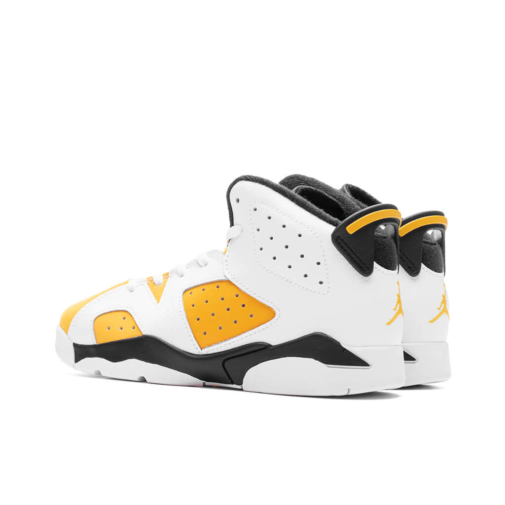 Air Jordan 6 Retro (PS) - White/Yellow Ochre/Black - Image 3