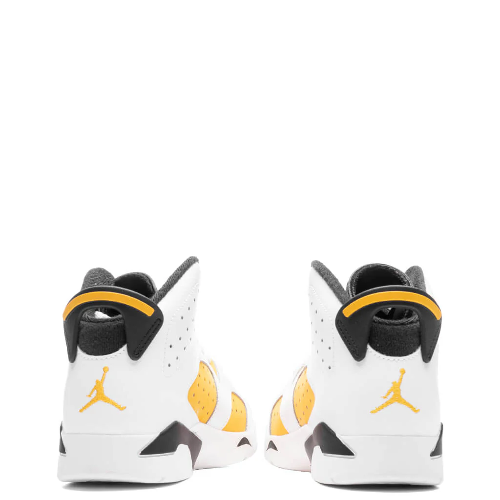 Air Jordan 6 Retro (PS) - White/Yellow Ochre/Black - Image 4