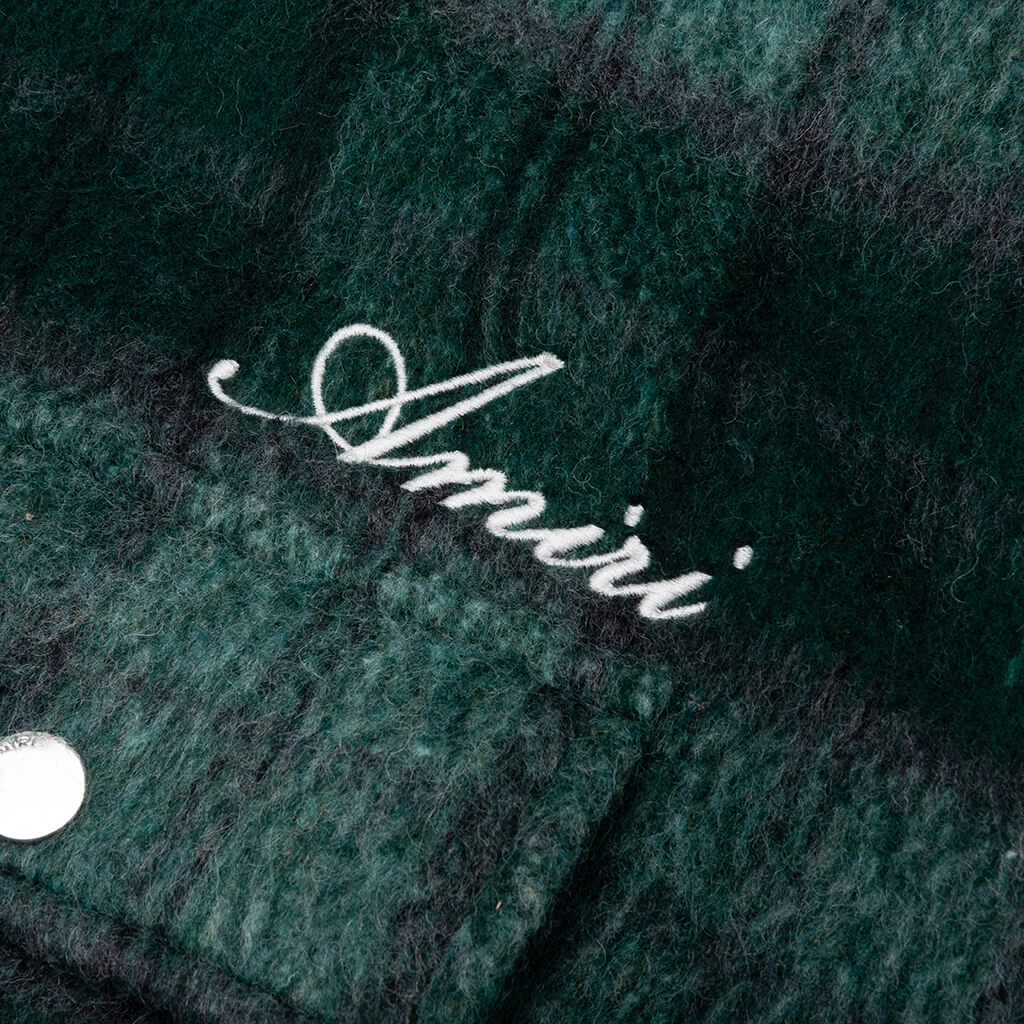 Brushed Plaid Overshirt - Aqua Multi - Image 3