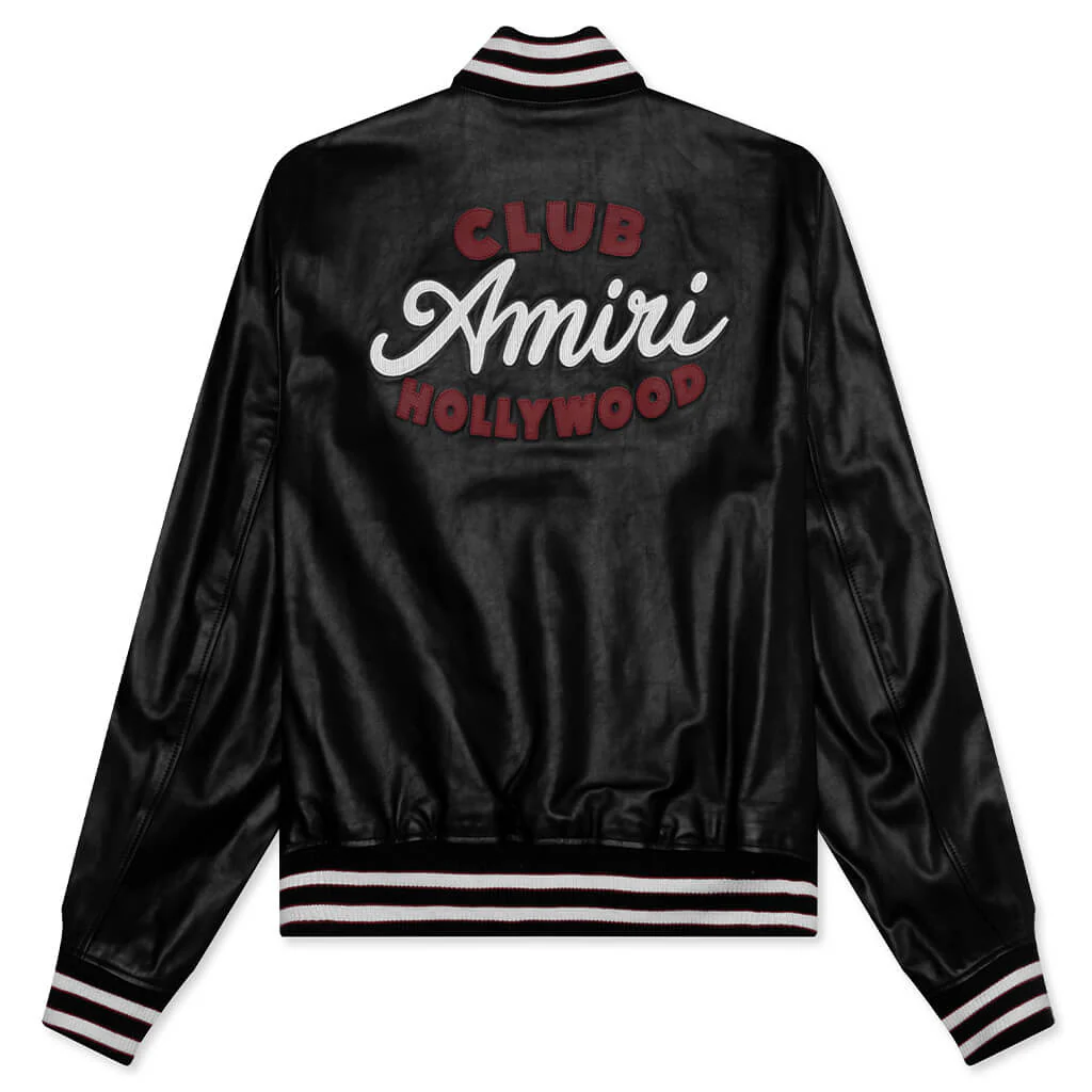 Club Amiri Leather Varsity - Black - Image 2