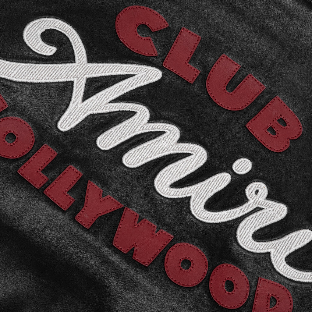 Club Amiri Leather Varsity - Black - Image 6