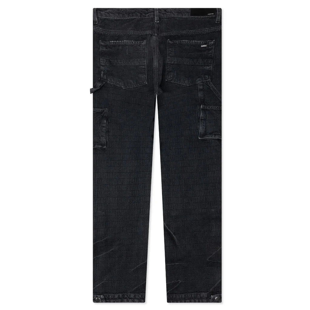 Jacquard Carpenter Jean - Faded Black - Image 2