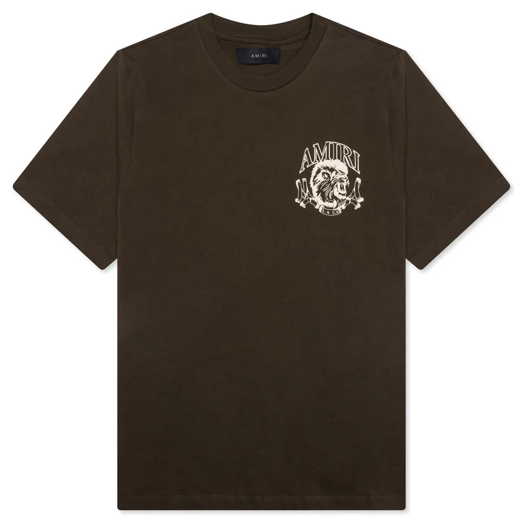 Lion Outline Tee - Dark Brown