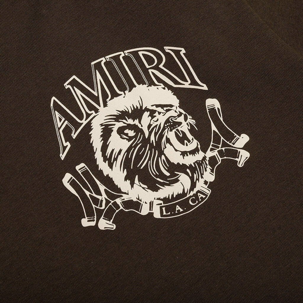 Lion Outline Tee - Dark Brown - Image 3