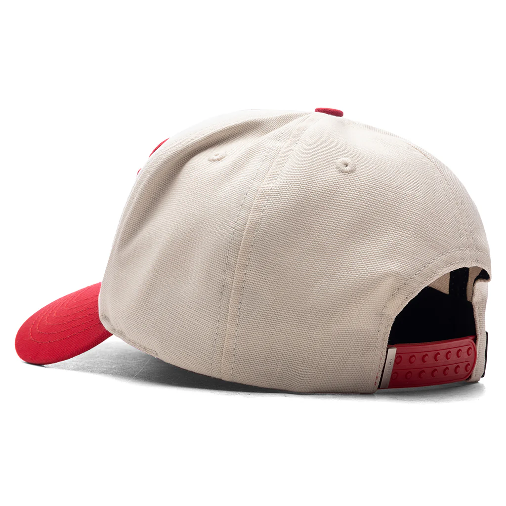 Staggered Amiri Canvas Hat - Alabaster/Red - Image 4