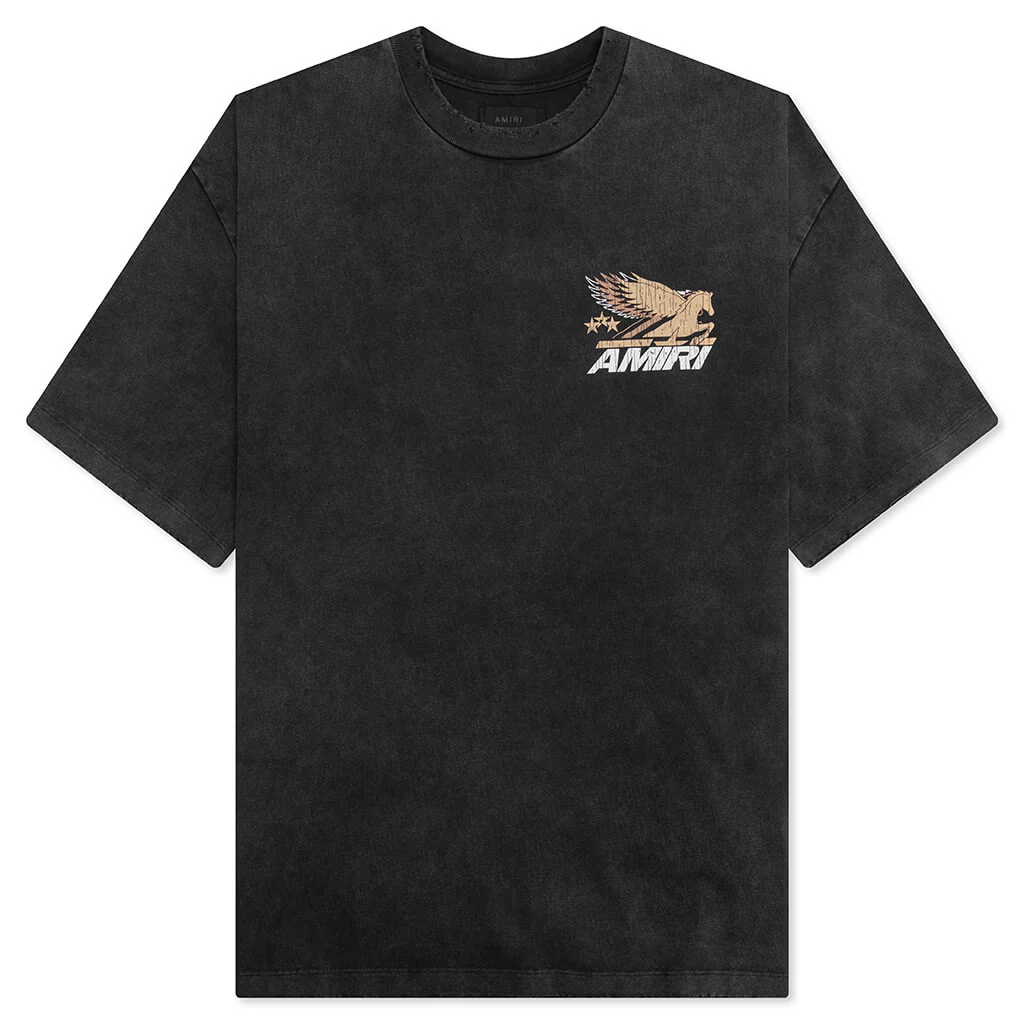 Vintage Pegasus Os Tee - Black