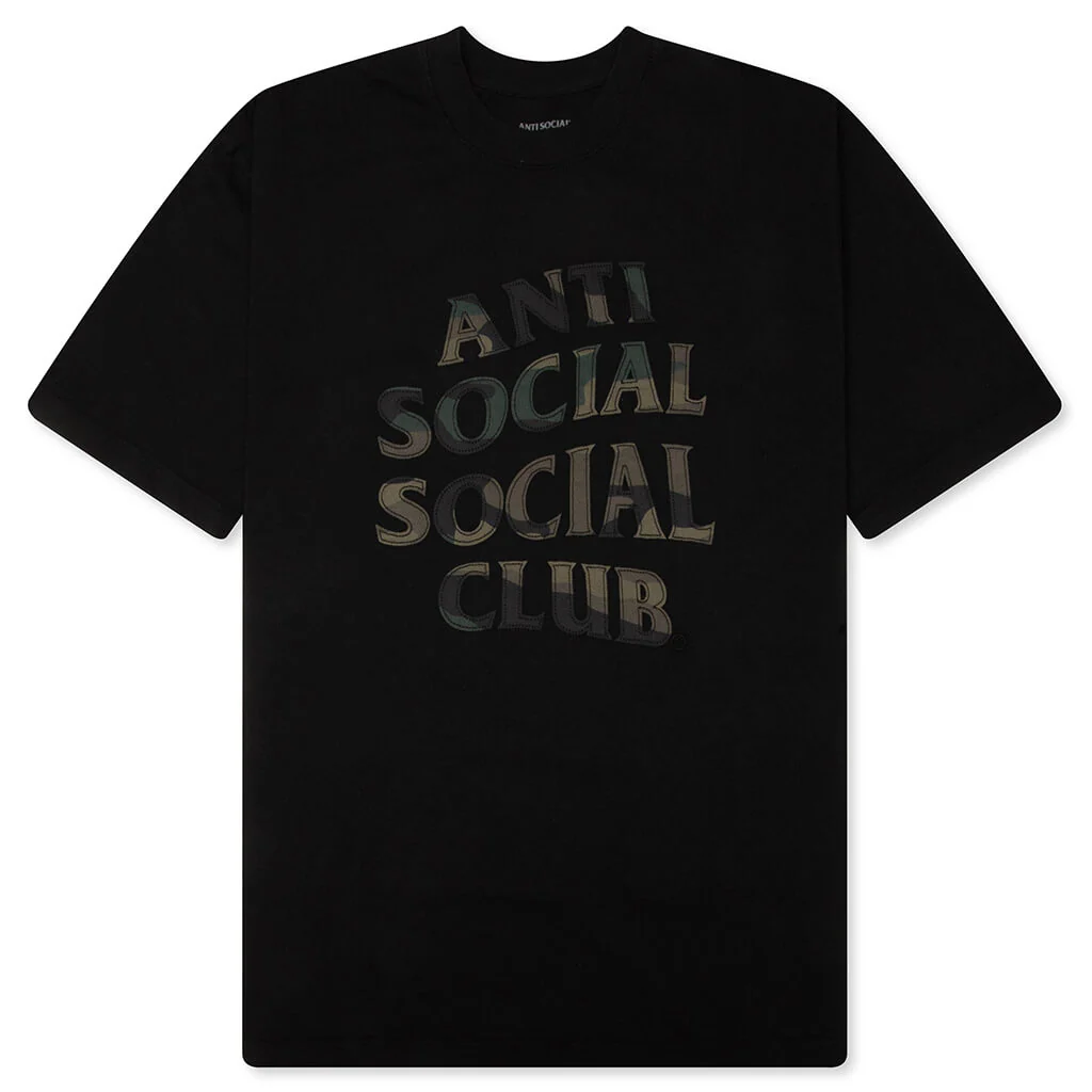 Camo Applique Tee - Black/Camo