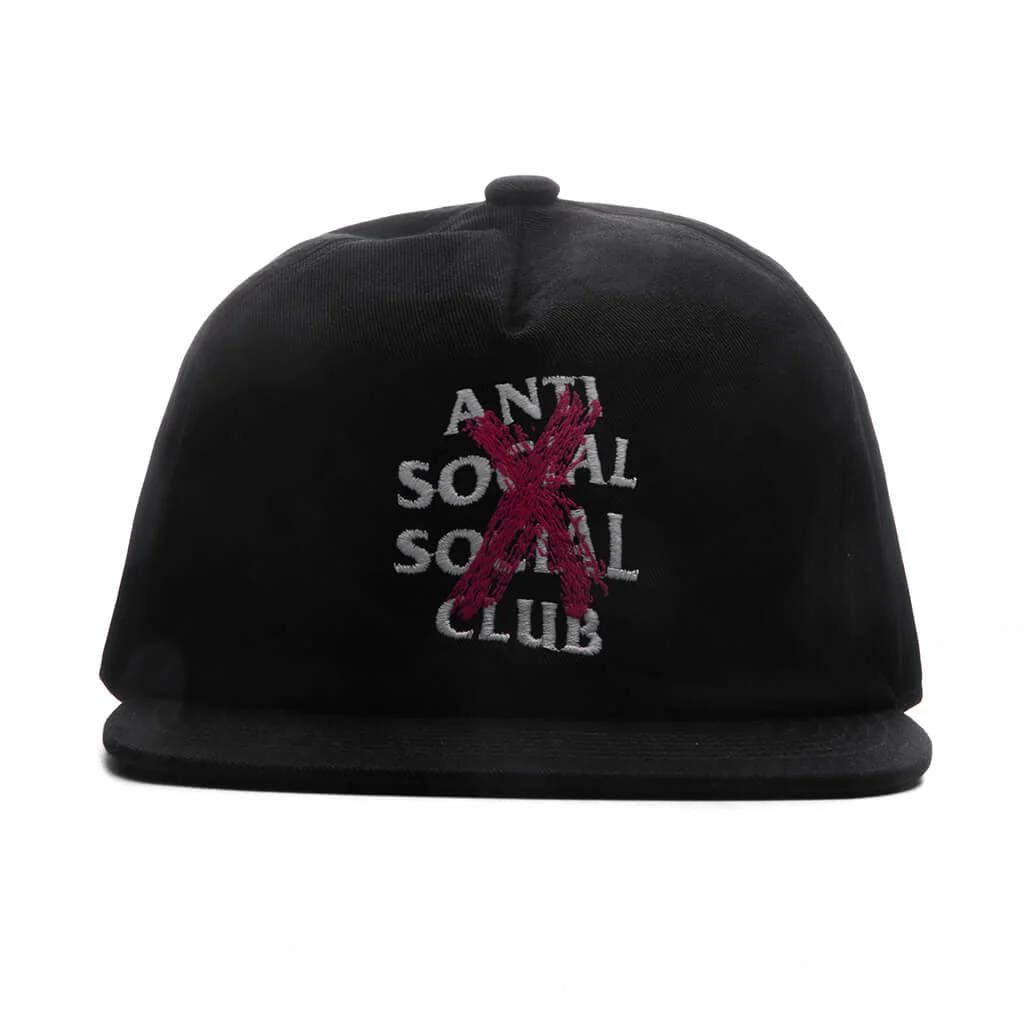 'Cancelled' Paint Snapback - Black