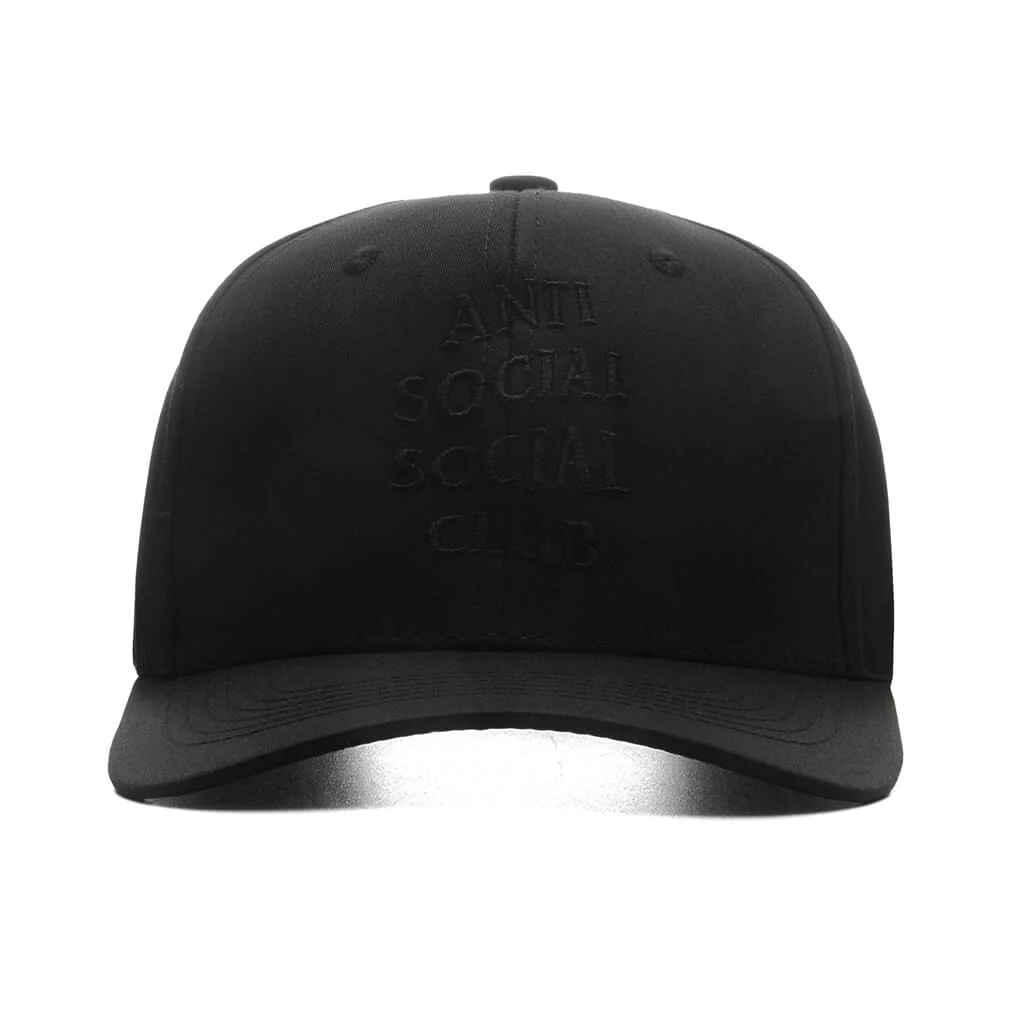 Tonal Embroidered Cap - Black