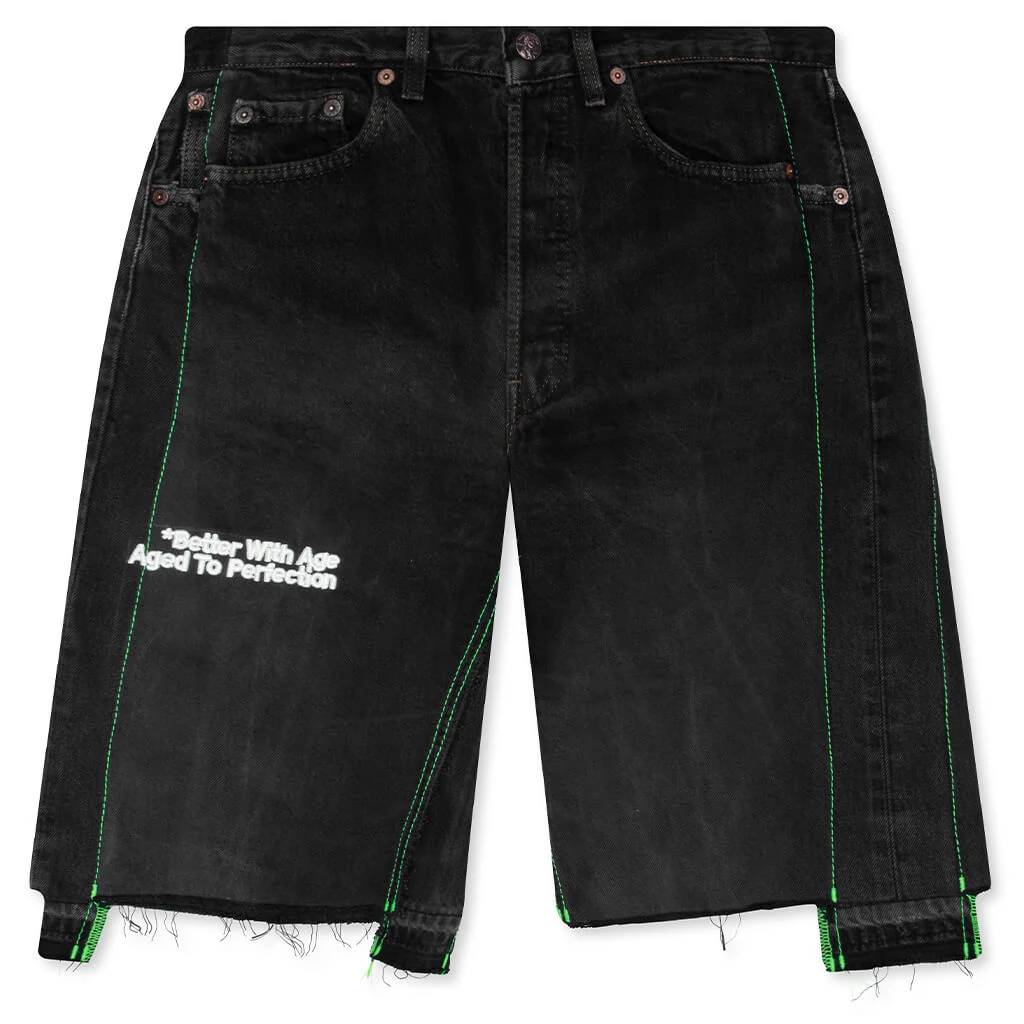 Monroe Triple-Wide Denim Short - Black