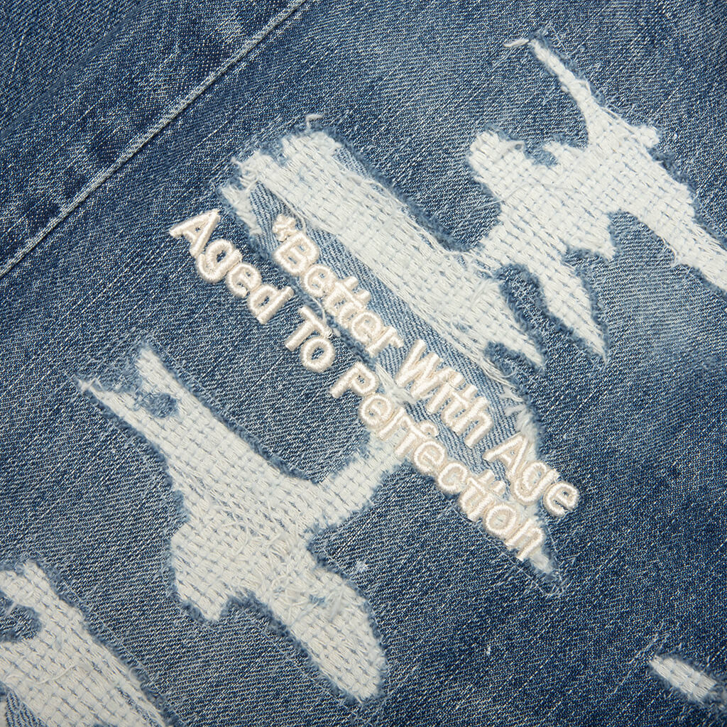 Smoked Double-Wide Denim - Indigo - Image 4