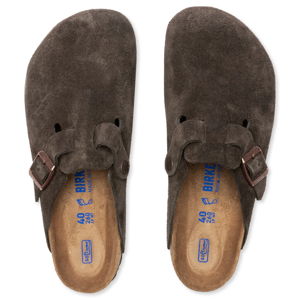 Wide Boston Soft Footbed Suede - Mocha - Image 2