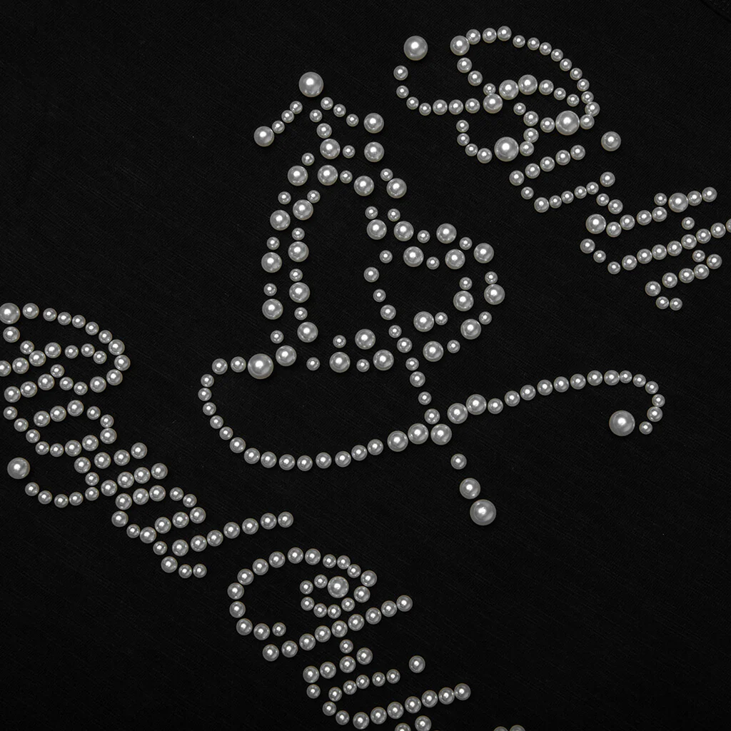 Pearl Patchwork S/S T-Shirt - Black - Image 3