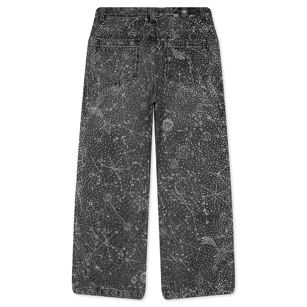 20K Zodiac Diamond Denim Pants - Black - Image 2