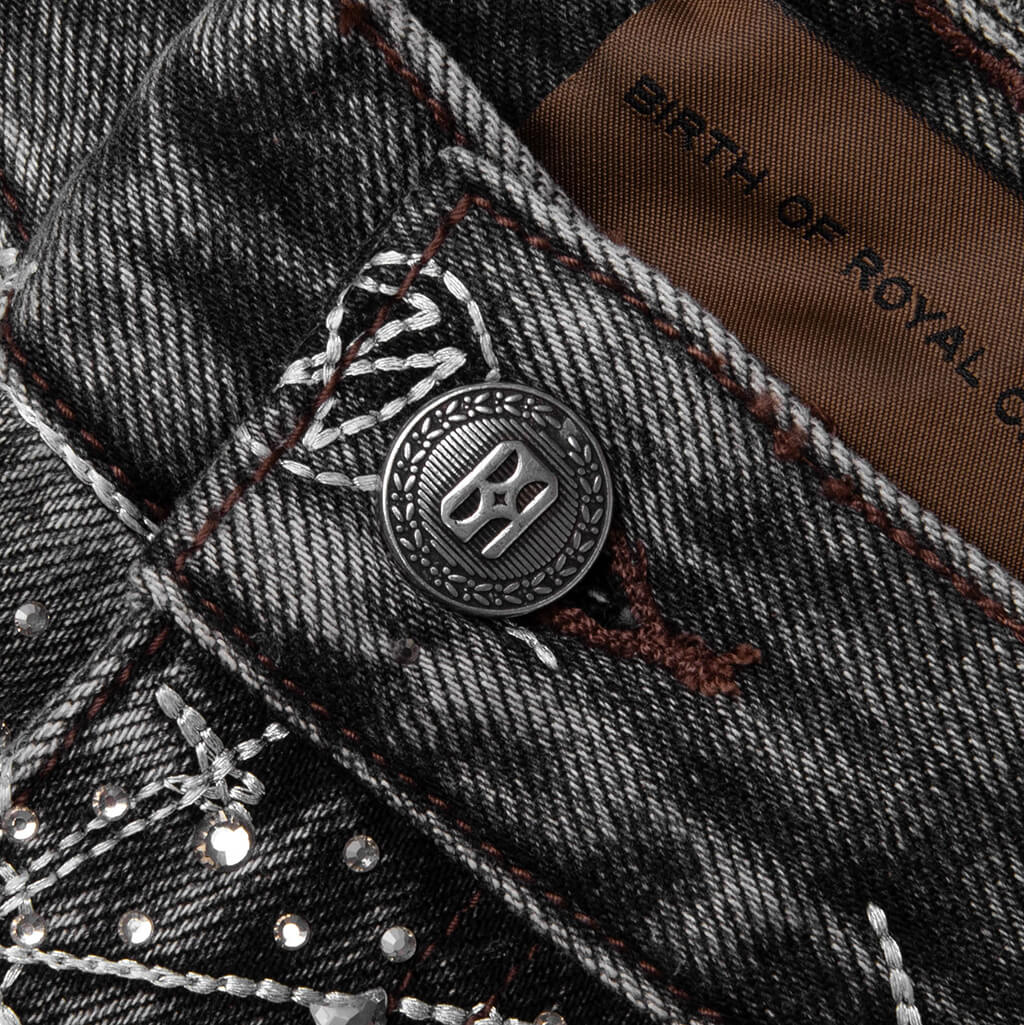 20K Zodiac Diamond Denim Pants - Black - Image 3