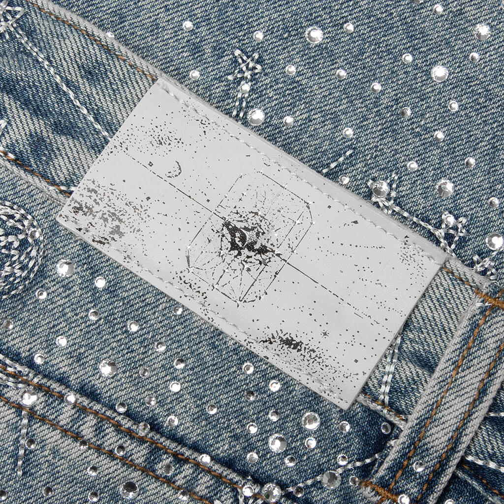 20K Zodiac Diamond Denim Pants - Blue - Image 6