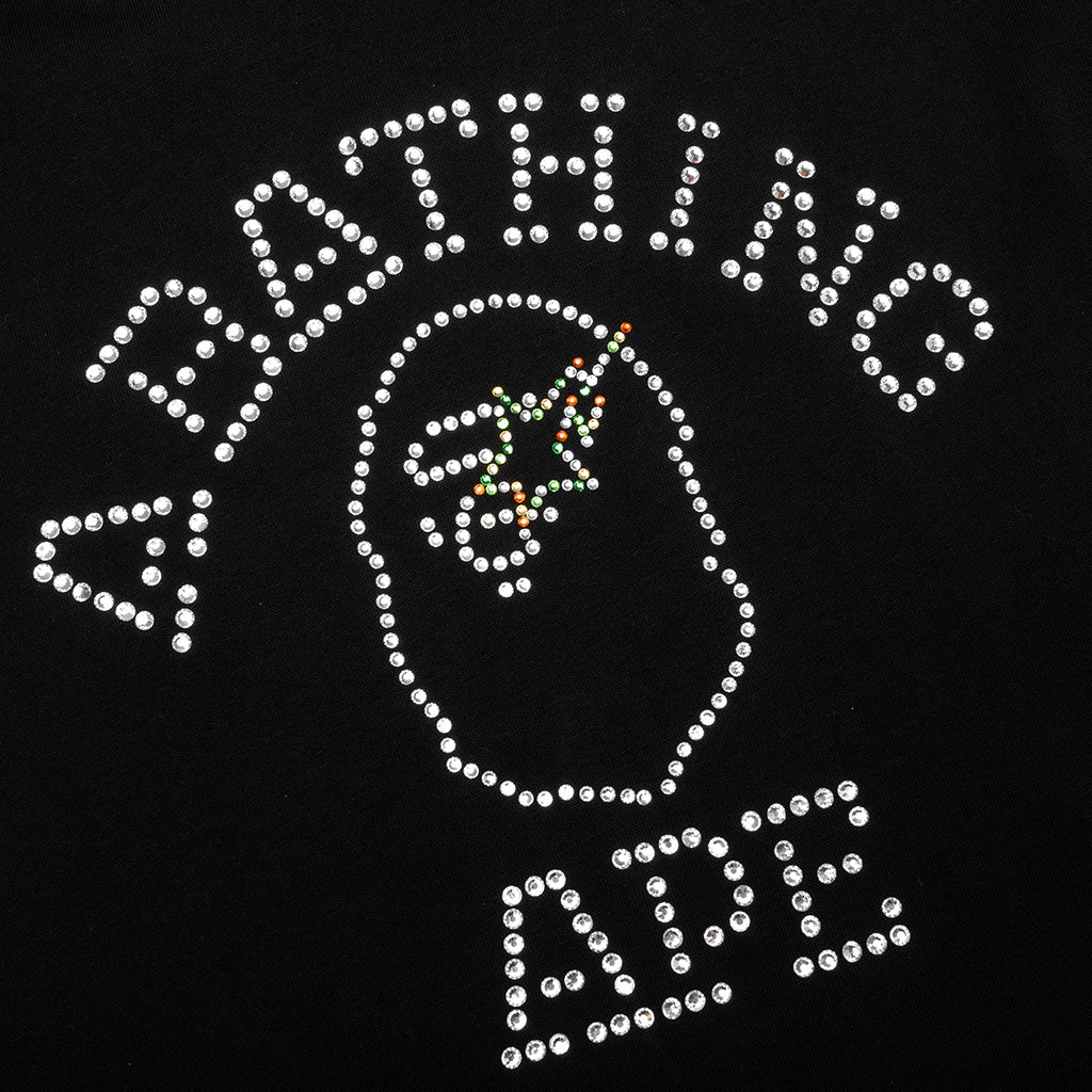 Rhinestone College Relaxed Fit Tee - Black - Image 3