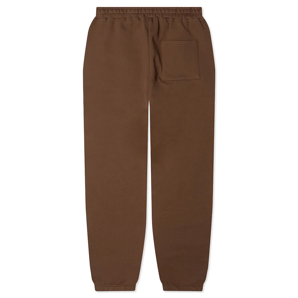 Embroidered Sweatpants - Walnut W/ Cream - Image 2