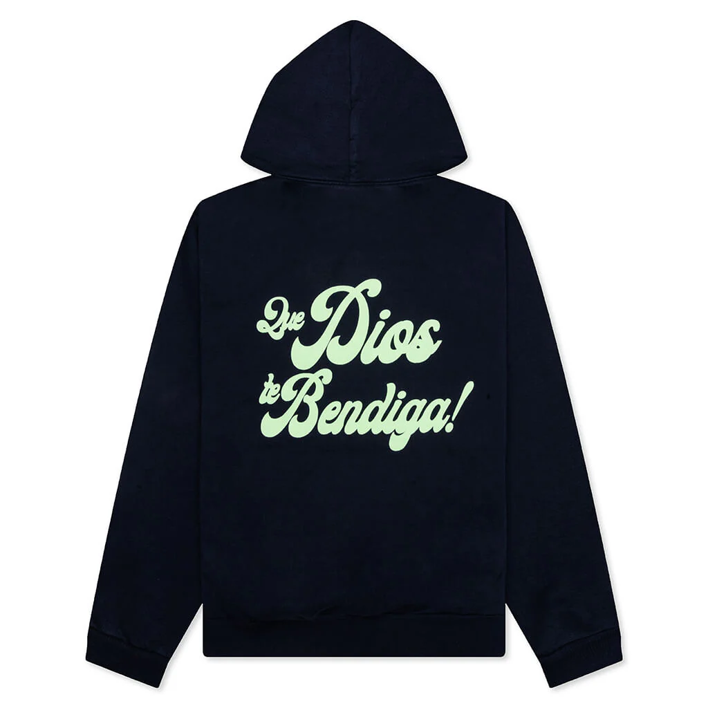B Logo Hoodie - Navy Mocha - Image 2