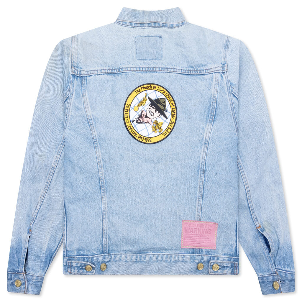 Charlatan Reversible Denim/Baseball Jacket - Indigo - Image 2