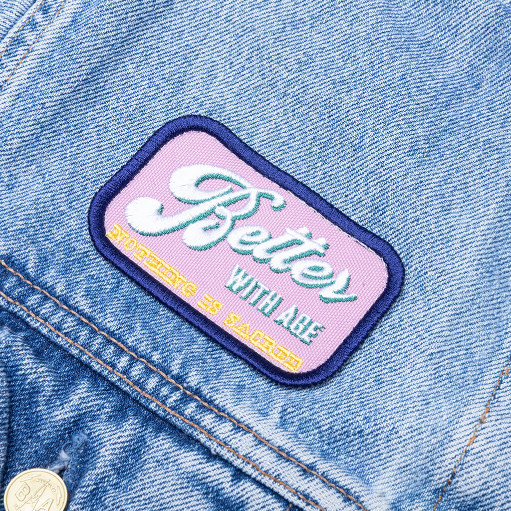 Charlatan Reversible Denim/Baseball Jacket - Indigo - Image 3