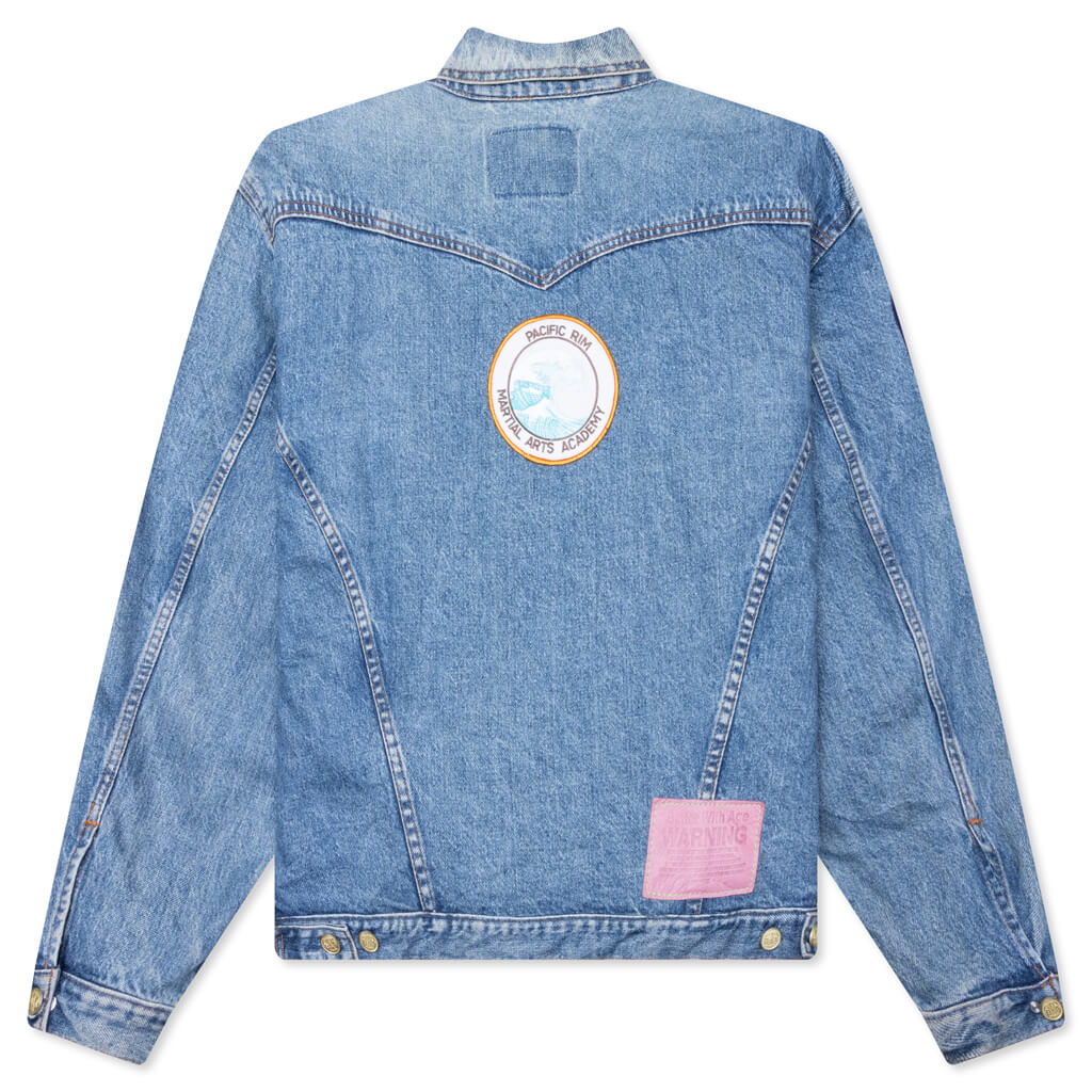 Charlatan Reversible Denim/Baseball Jacket - Indigo - Image 2