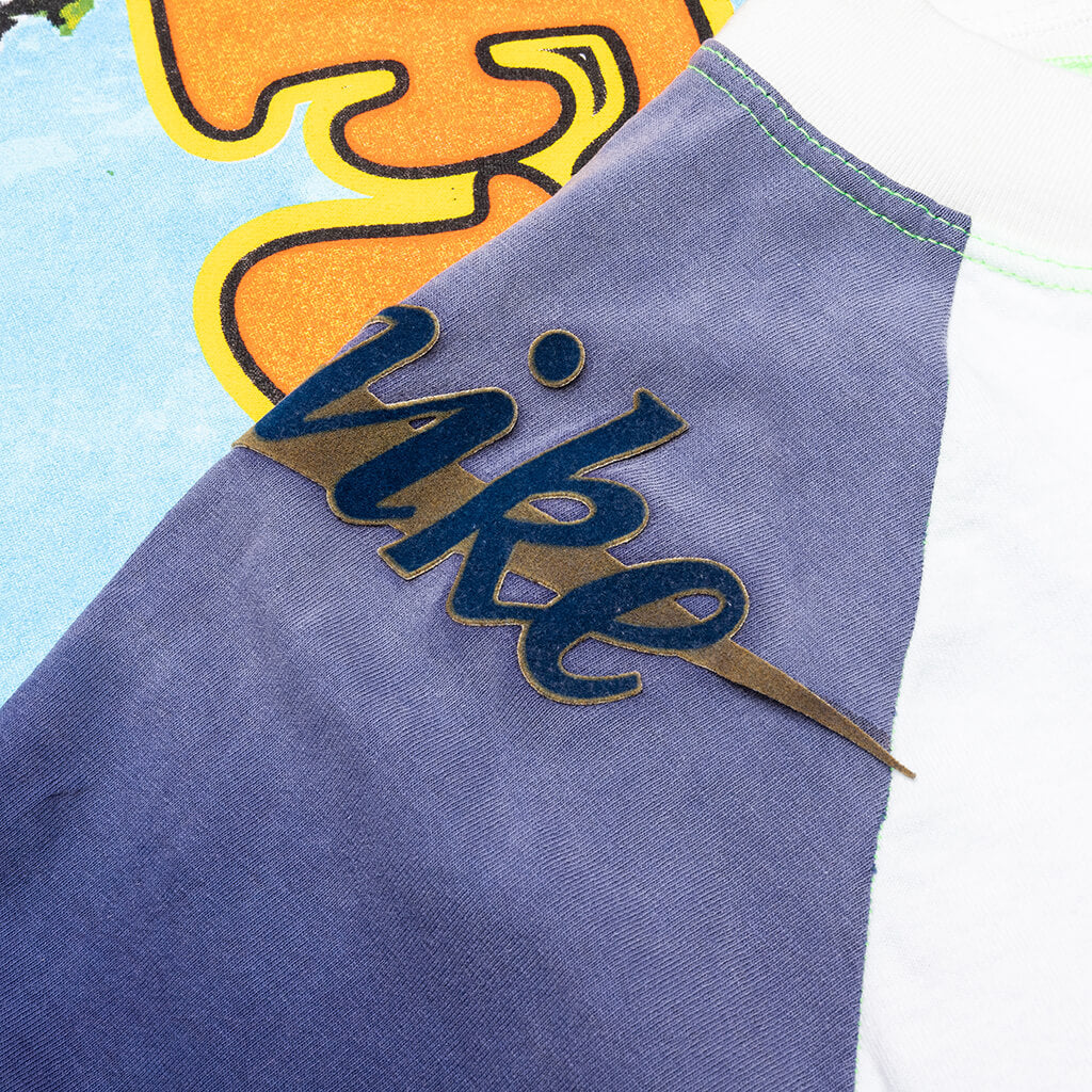 Shit Fuck Raglan Tee Shirt - Multi - Image 3