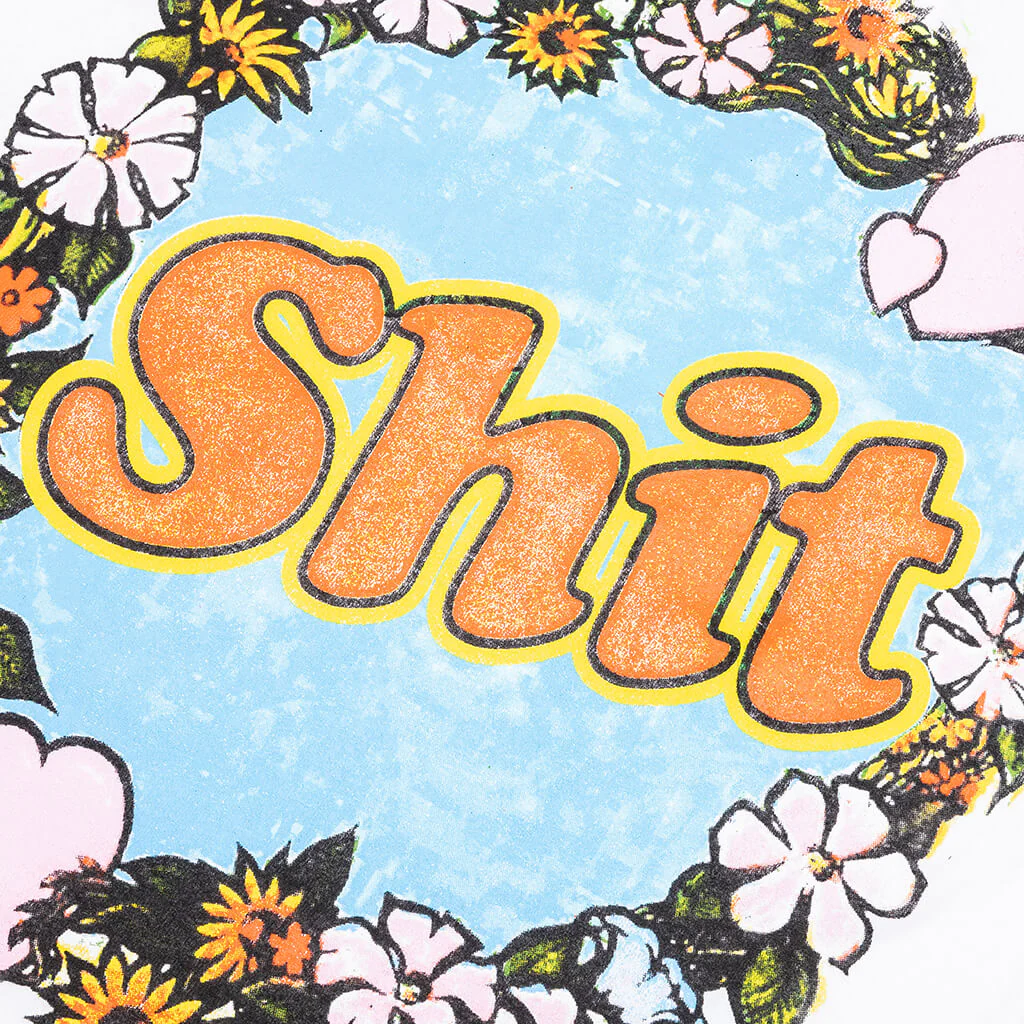 Shit Fuck Raglan Tee Shirt - Multi - Image 4