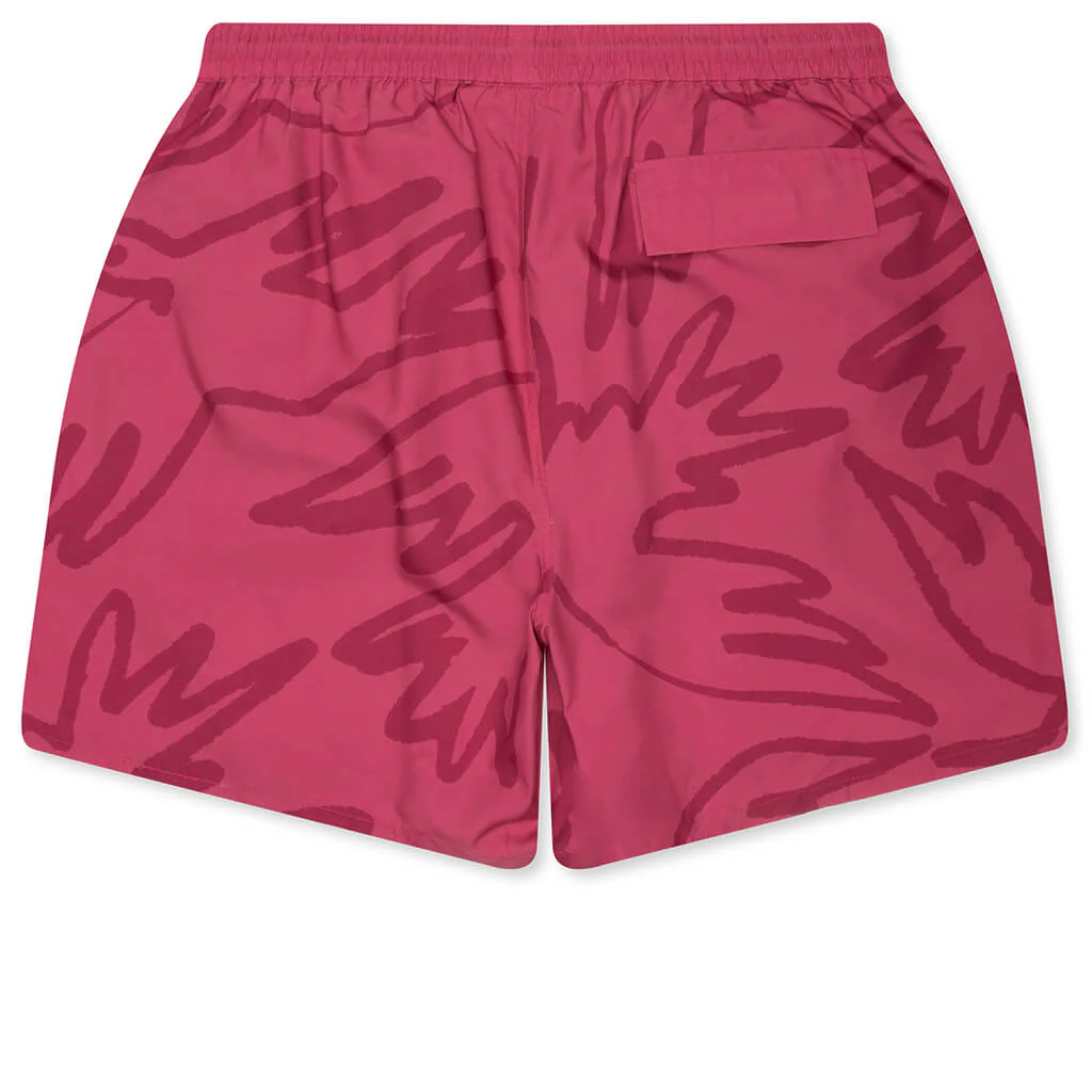 Birds Fly Free Swim Shorts - Purple Pink - Image 2
