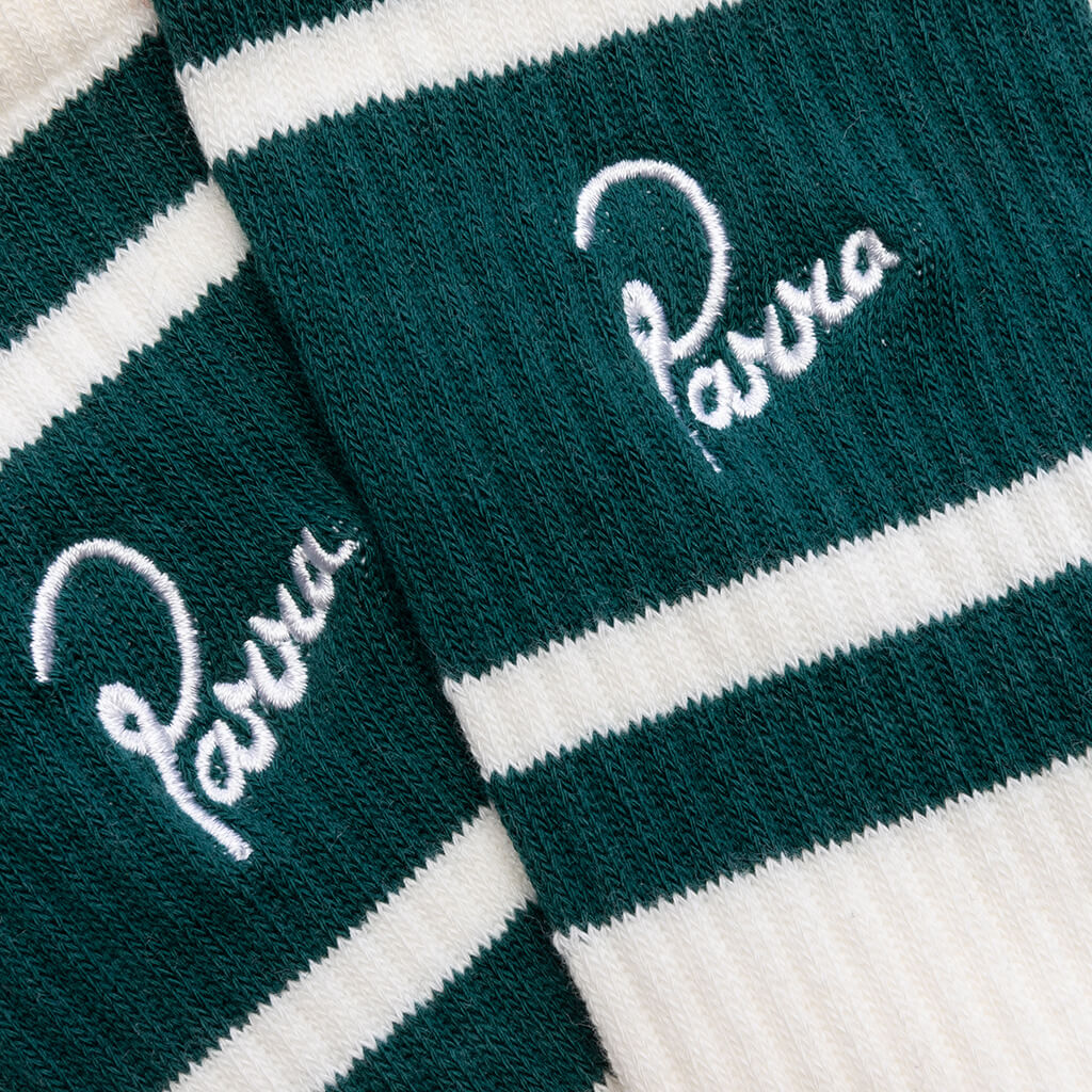 Signature Striped Crew Socks - Off White - Image 2