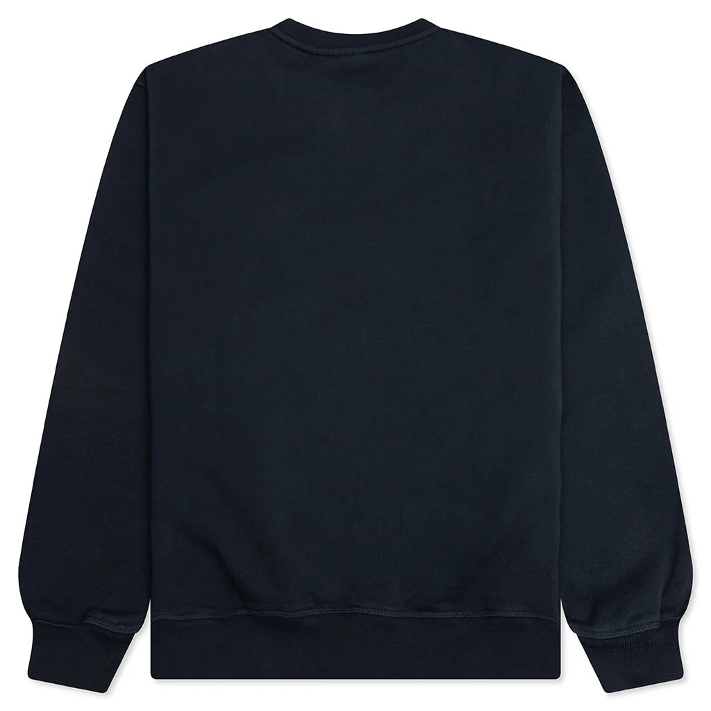 Water Wave Logo Crew Neck Sweatshirt - Navy Blue - Image 2