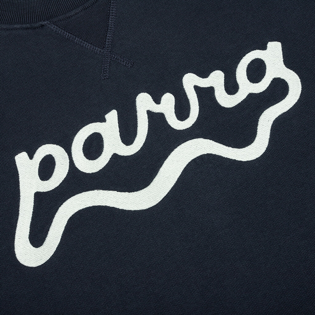 Water Wave Logo Crew Neck Sweatshirt - Navy Blue - Image 3