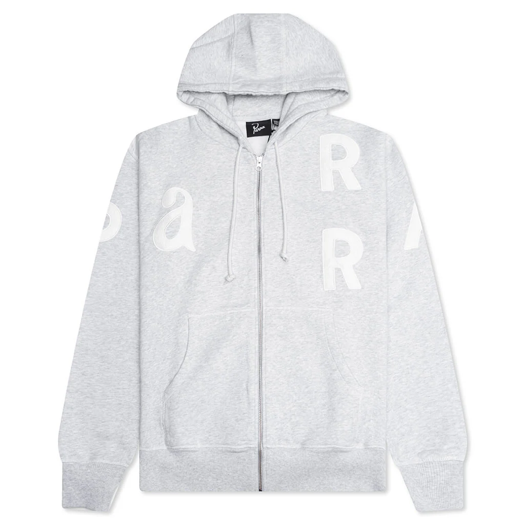 Word Salad Zip Hooded Sweatshirt - Heather Grey