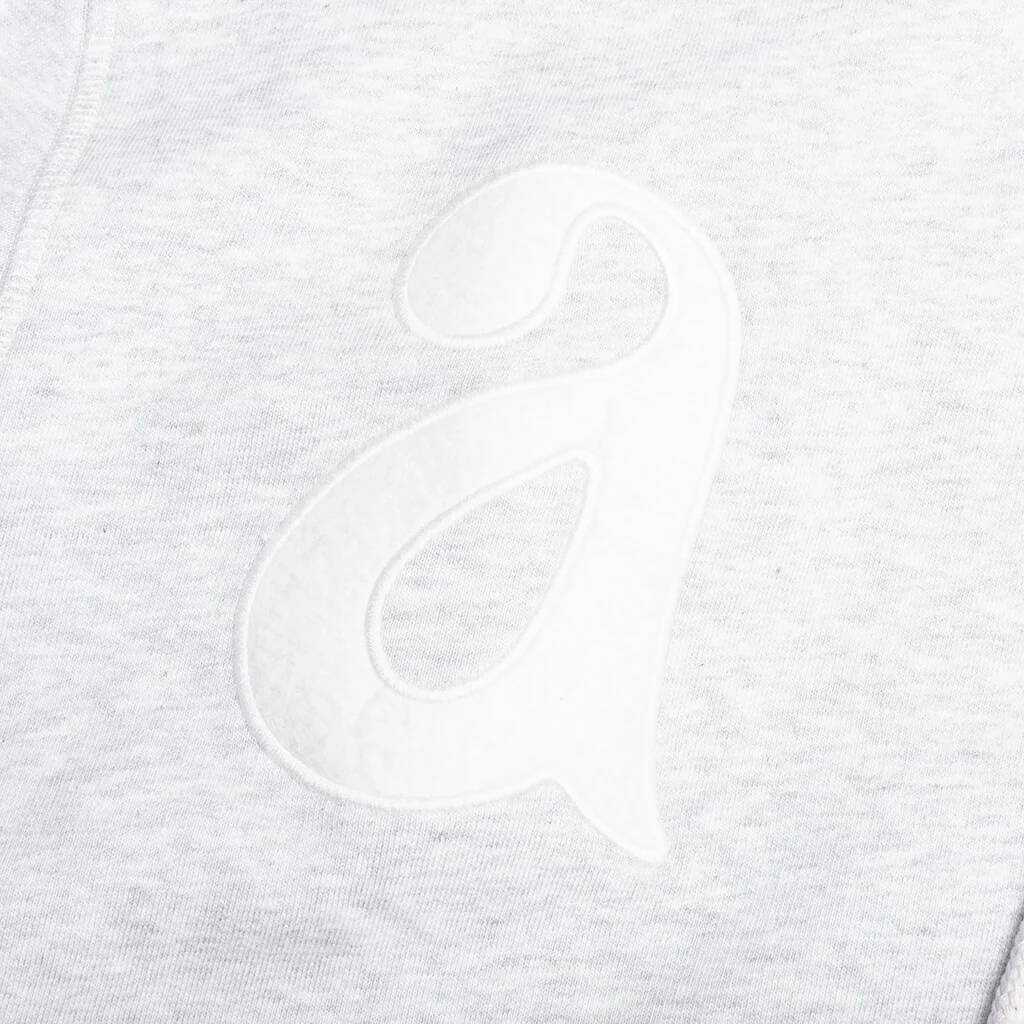 Word Salad Zip Hooded Sweatshirt - Heather Grey - Image 3