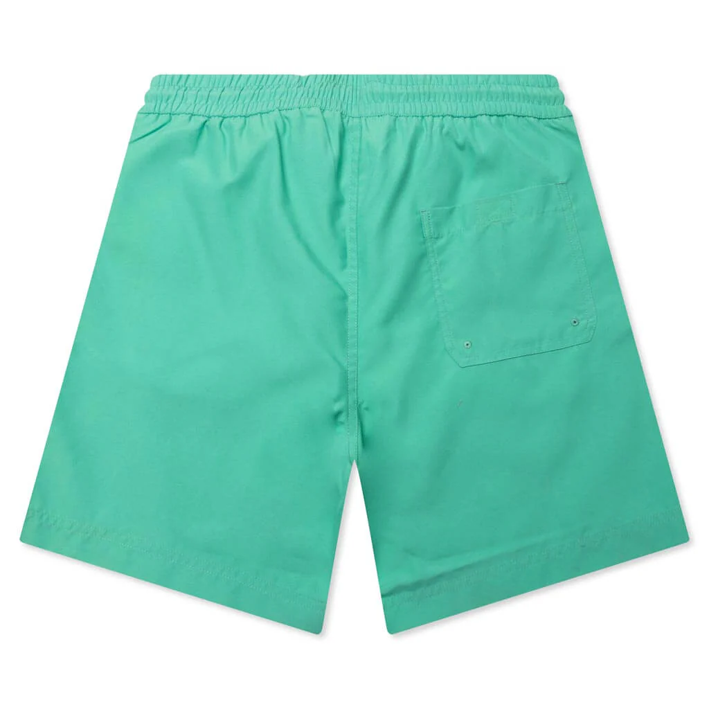 Chase Swim Trunks - Aqua Green/Gold - Image 2