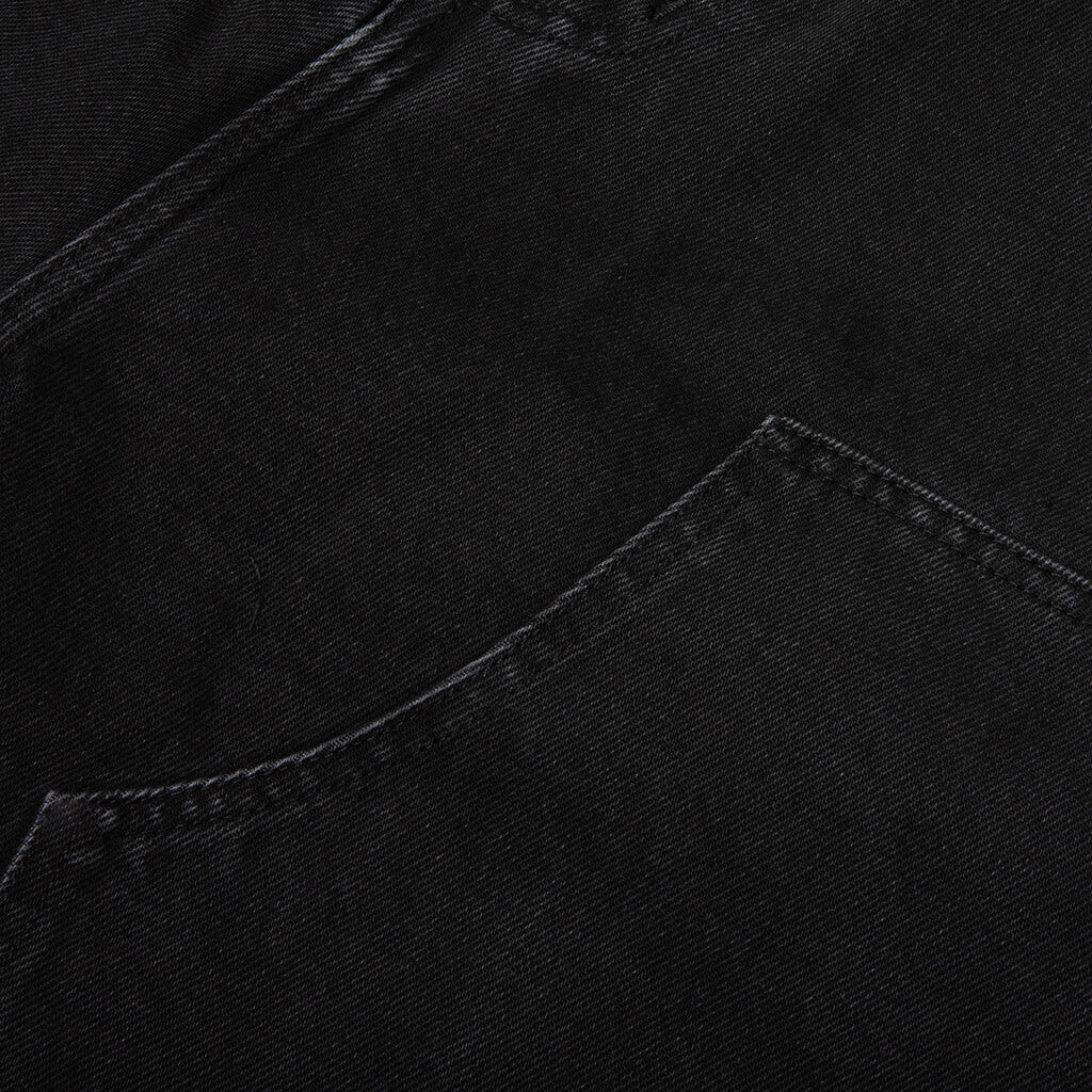Double Knee Short - Black Stone Washed - Image 4