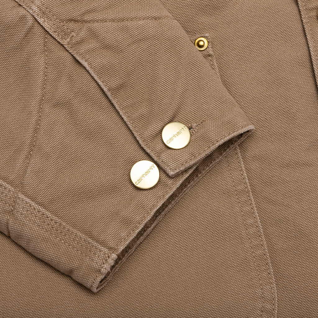 OG Chore Coat Aged Canvas - Peanut/Black - Image 5