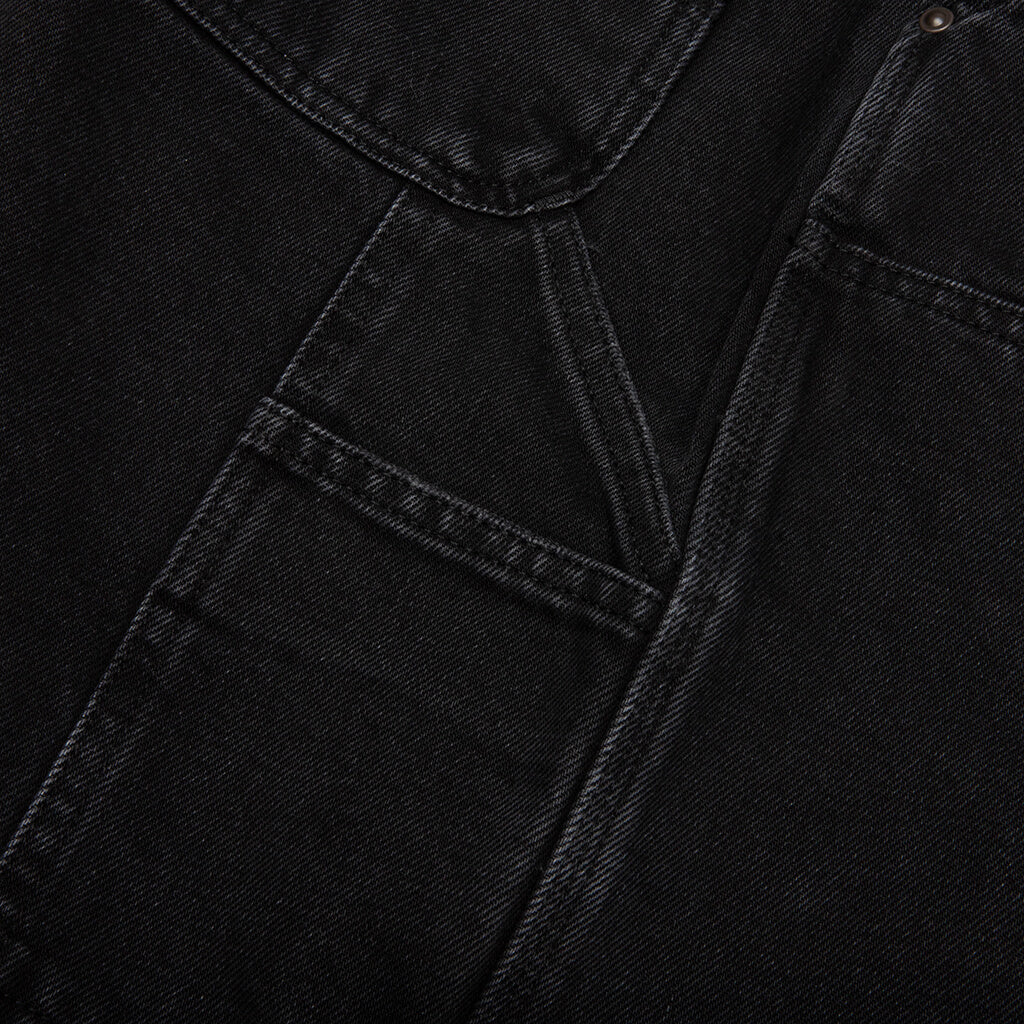 OG Double Knee Short - Black Stone Washed - Image 6