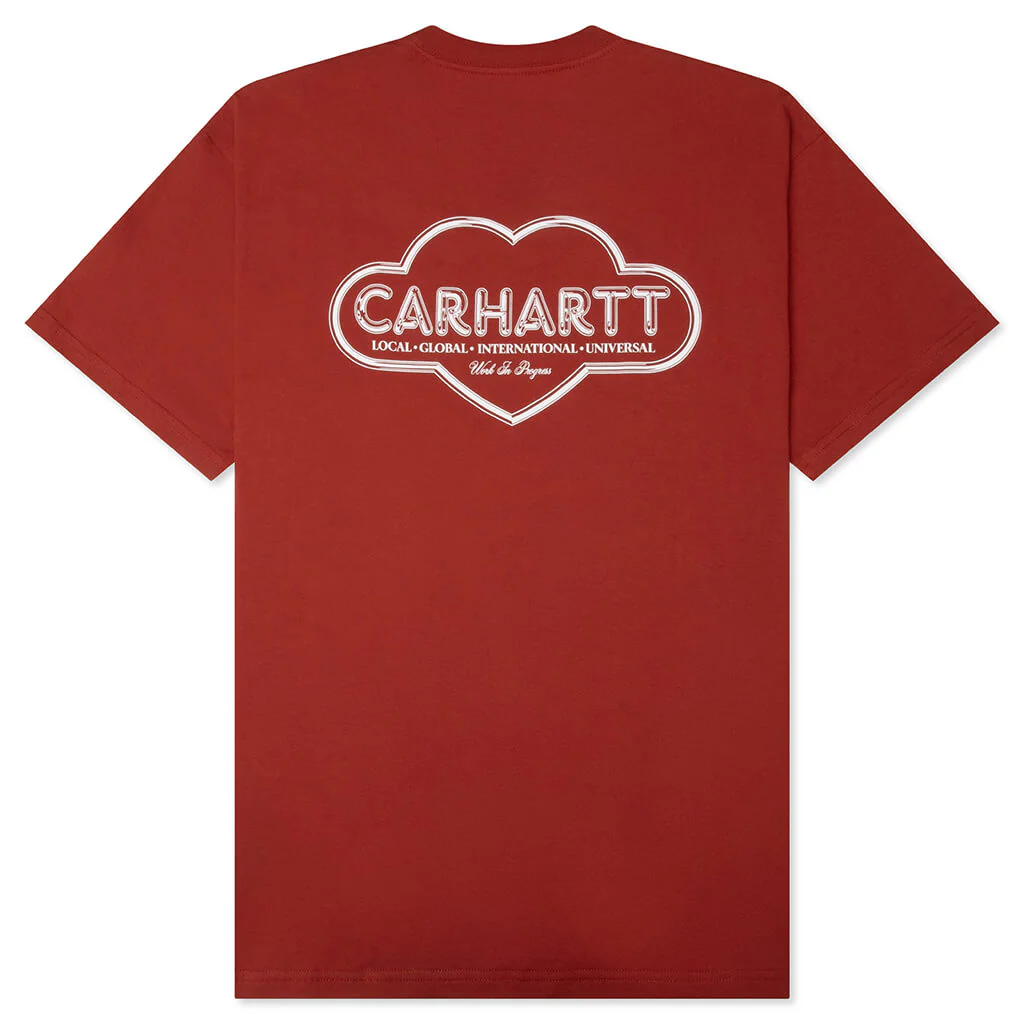 S/S Cloud Heart T-Shirt - Oxide Red - Image 2
