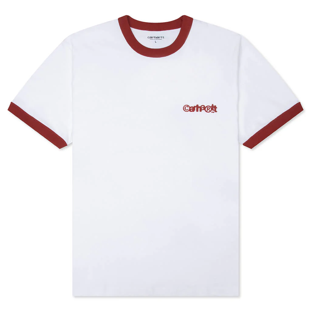 S/S Ip Ringer T-Shirt - White/Red/Red