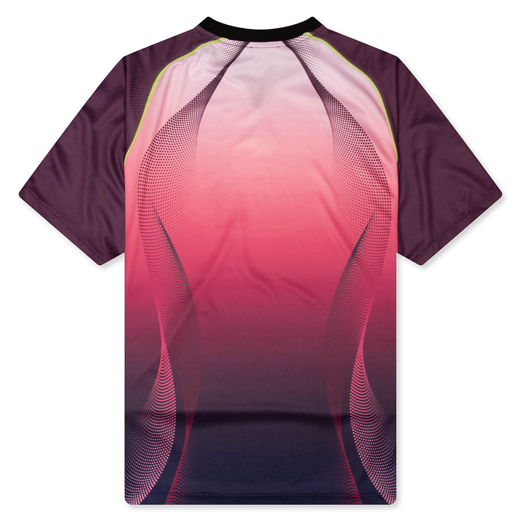 Gradient S/S Football Top - Aubergine - Image 2