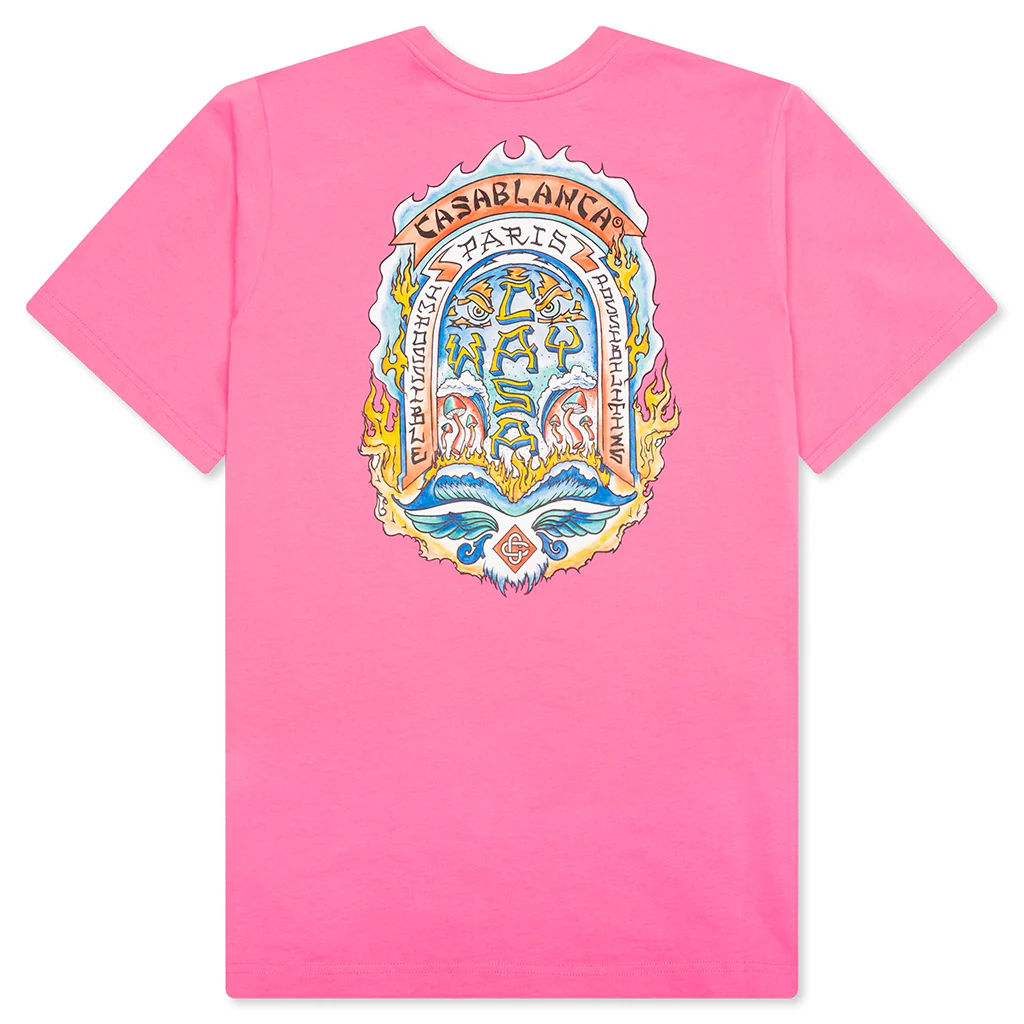 Casa Way Skate Printed T-Shirt - Pink - Image 2