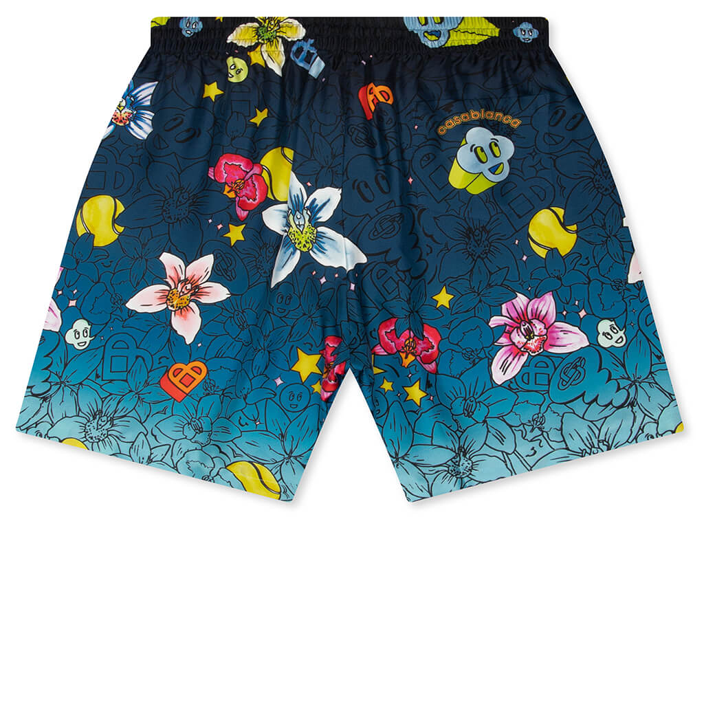 Collage D’Icones Graphiques Silk Shorts - Multicolour - Image 2