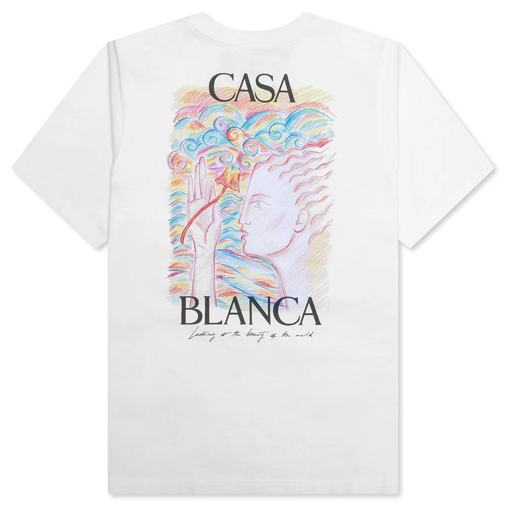 Mushroom Goddess Printed T-Shirt - White - Image 2