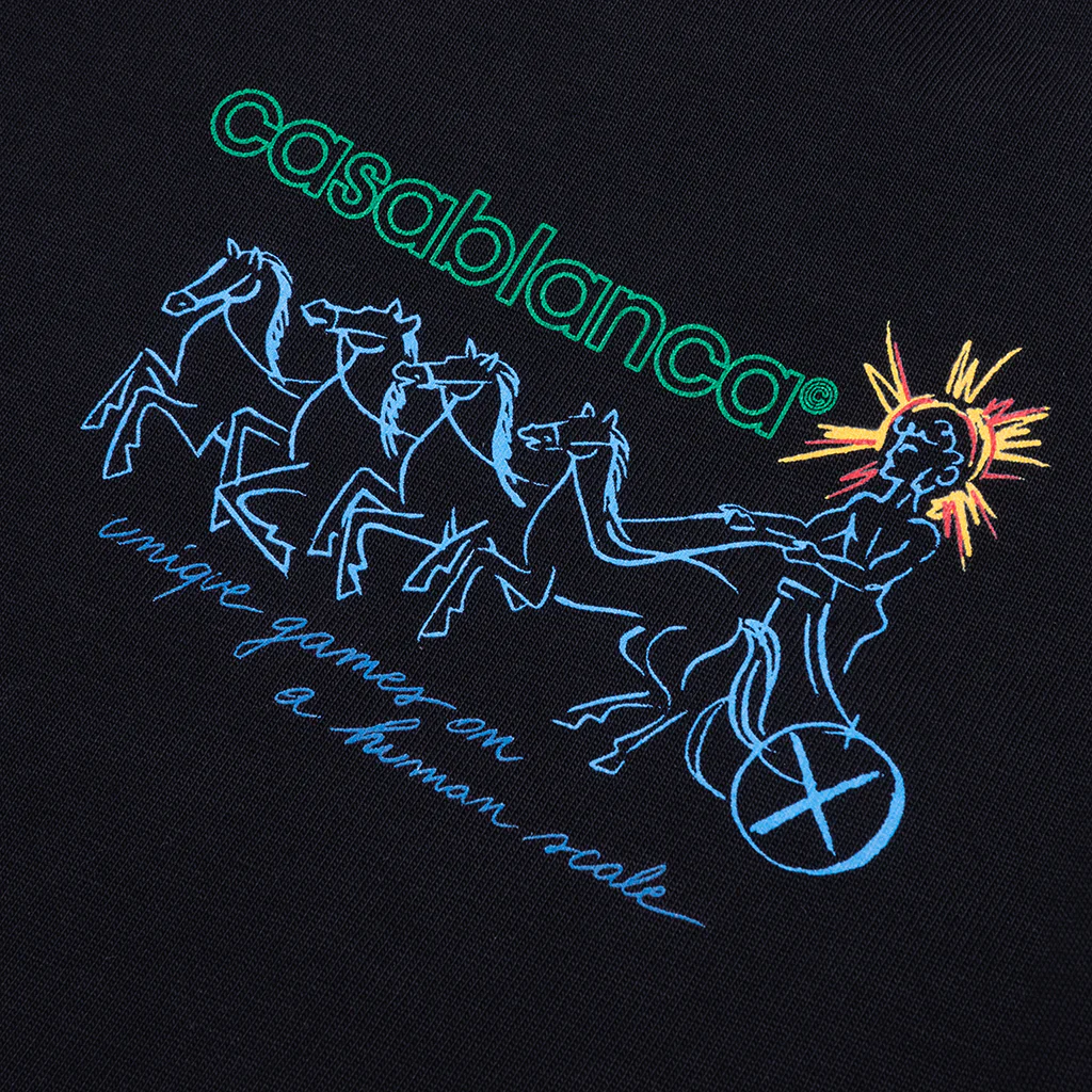Pentathlon Screen Printed T-Shirt - Black - Image 3