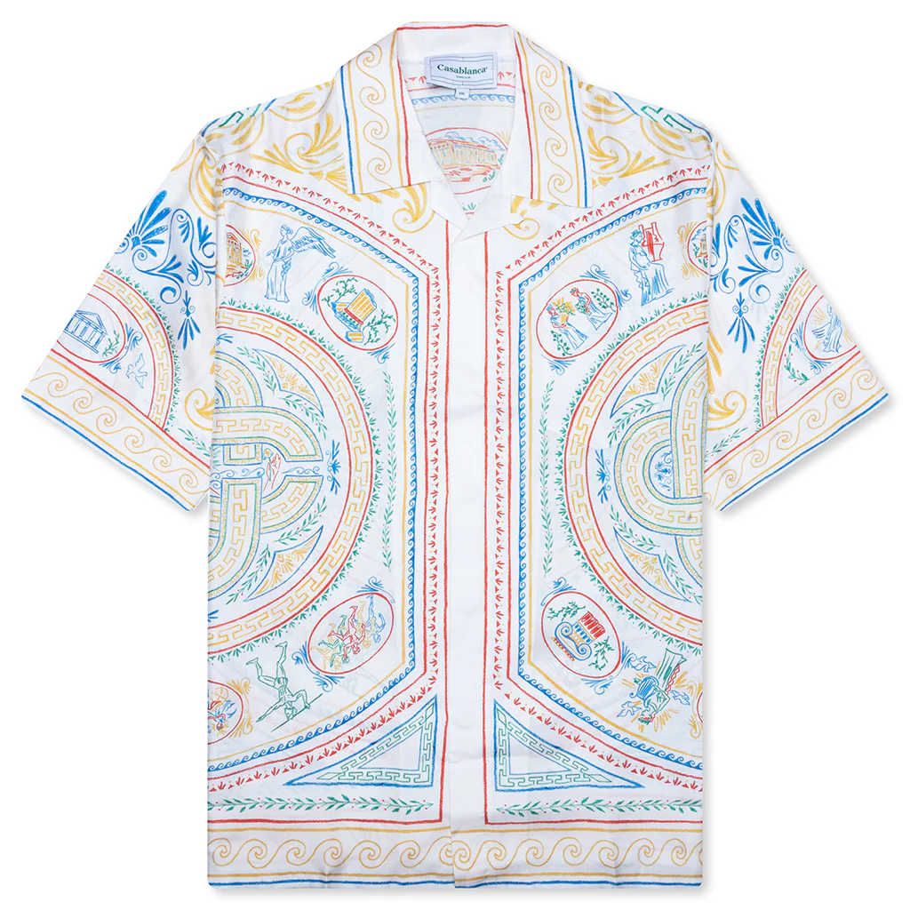 Short Sleeve Cuban Collar Shirt - Crayon Vase