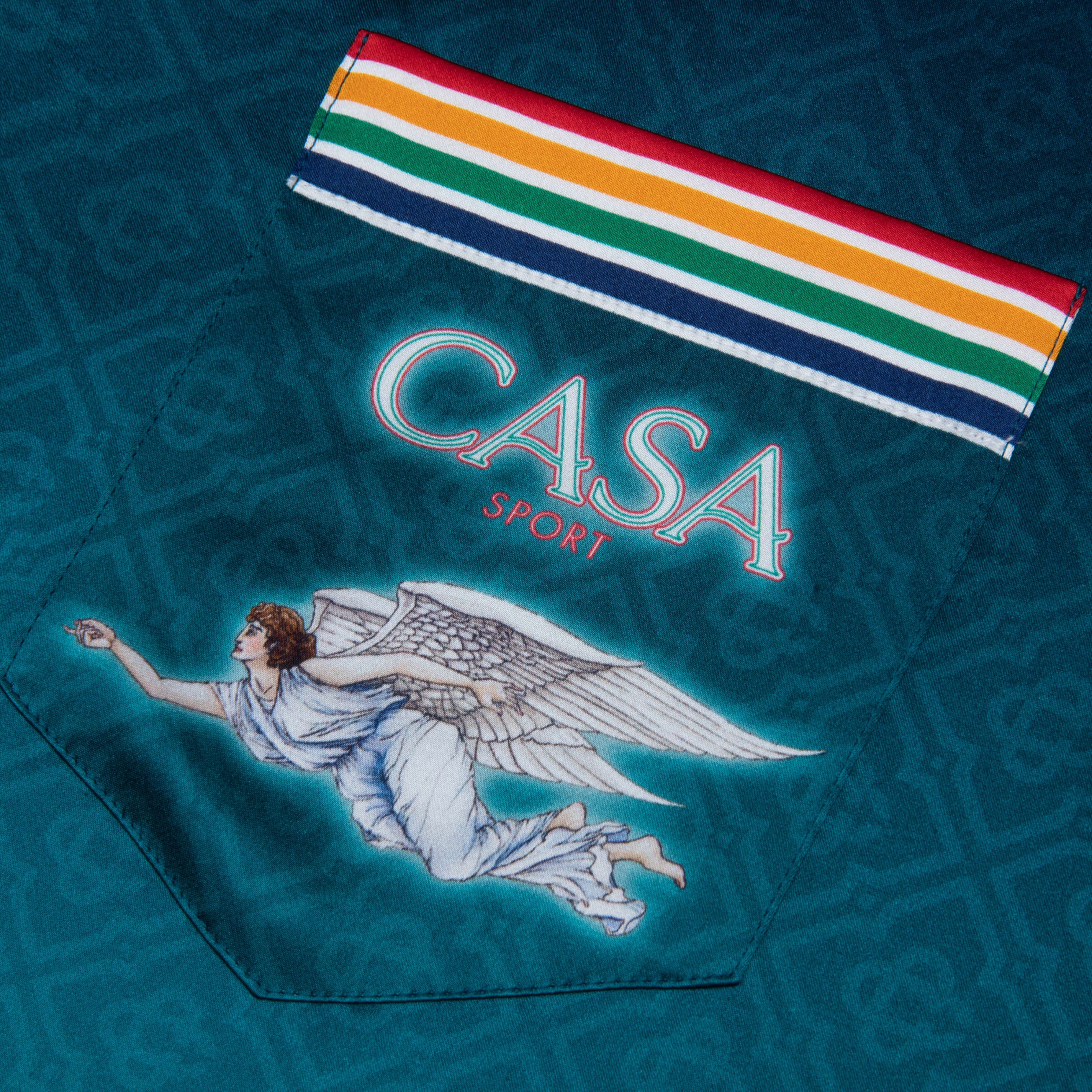 Short Sleeve Cuban Collar Shirt - La Deesse Du Stade - Image 4
